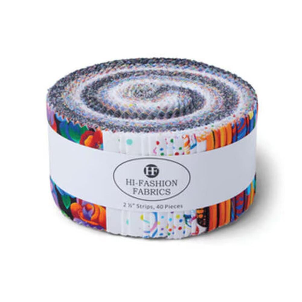 Rainbow Bright Jelly Roll by Hi Fashion Fabrics